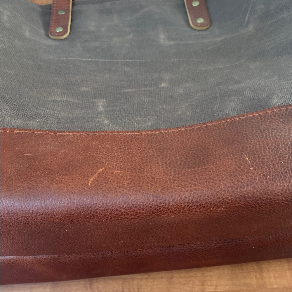Portland Leather Good Big Big Tote Waxed Canvas Nutmeg - Picture 12 of 16